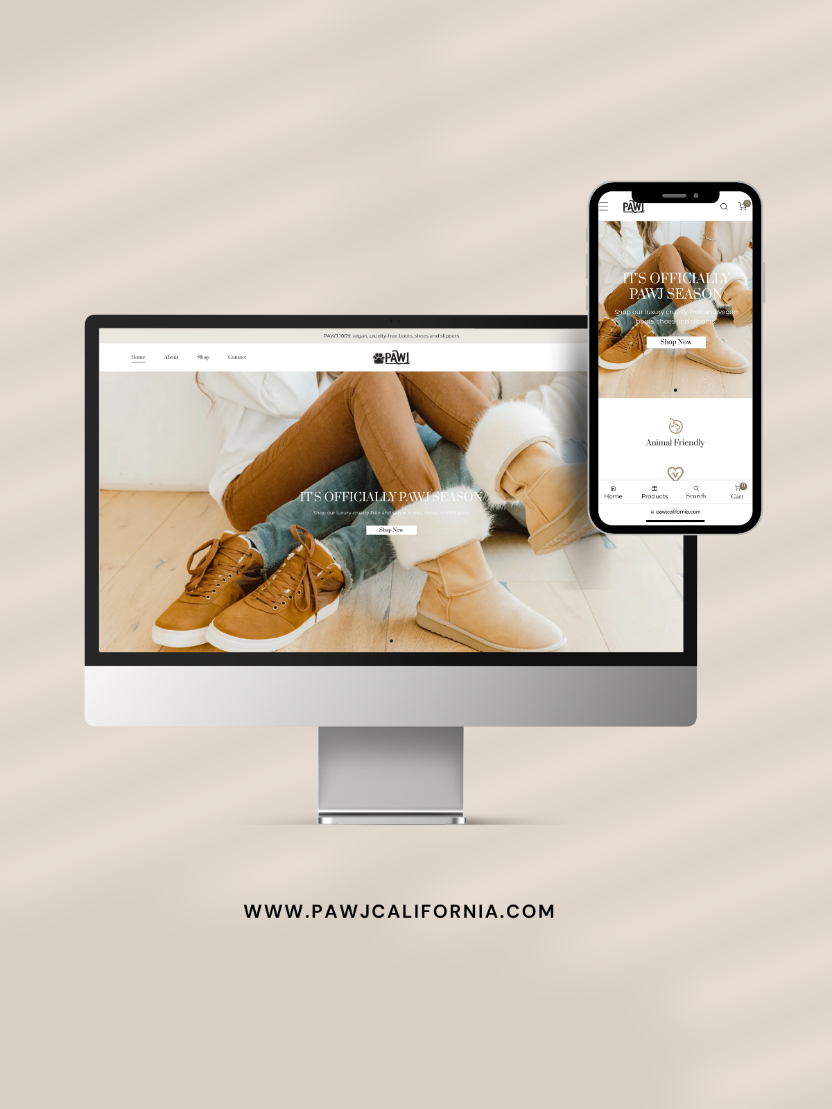 PAWJ California Shopify E-Commerce Website Design by Marra Creative Studio