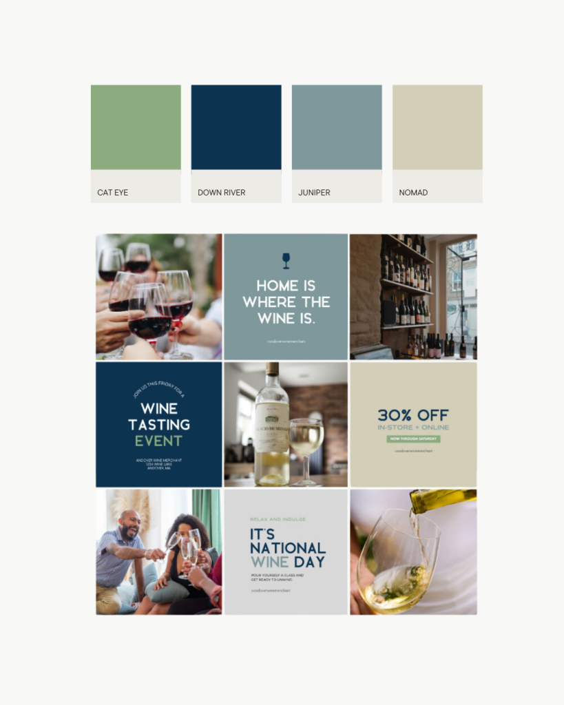 Brand Identity Design - Andover Wine Merchant - Color Story - Marra Creative Studio